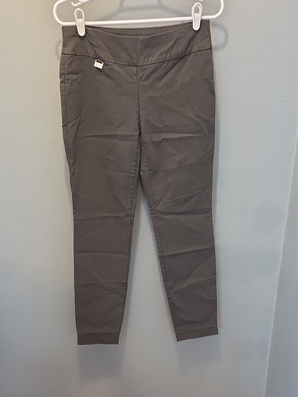 Alfani Straight-Leg Pull-On Pants in Gray